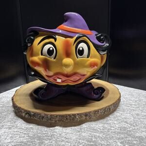 Ceramic Witch Head-Large 3D Footed Candy Bowl-Halloween Decor - Sam’s West, Inc